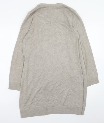 Marks and Spencer Women’s Beige Longline Open Knit Cardigan Size 12