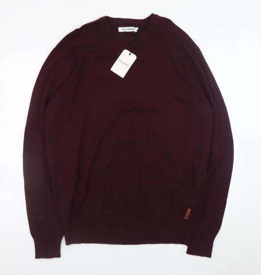 Mens UK Size 2XL Ben Sherman Red Pullover Jumper