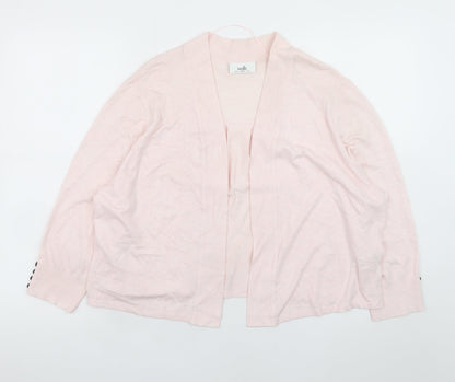 Wallis Womens Pink XL Cardigan Lightweight Open Knit Jumper