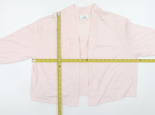 Wallis Womens Pink XL Cardigan Lightweight Open Knit Jumper