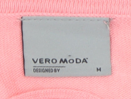 Womens UK Size M VERO MODA Pink Tunic Blouse