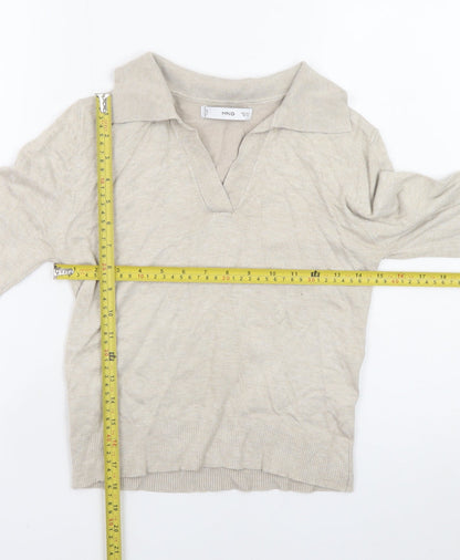 Womens UK Size S MNG Beige Pullover Jumper