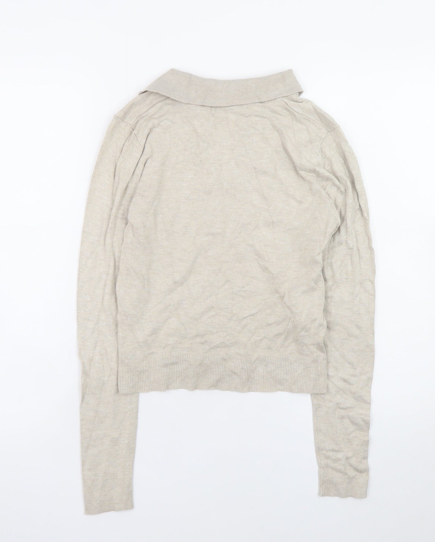 Womens UK Size S MNG Beige Pullover Jumper