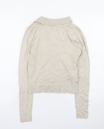 Womens UK Size S MNG Beige Pullover Jumper