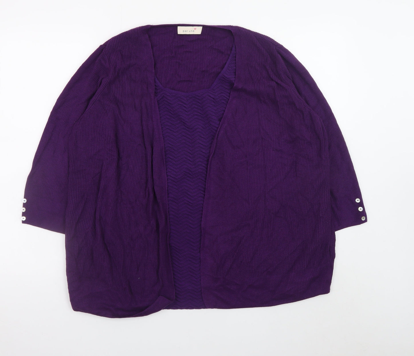 Womens UK Size 24 Marks and Spencer Purple Cardigan Jumper
