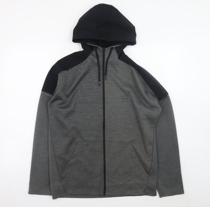 Mens UK Size M U.S. Athletic Grey Full Zip Hoodie