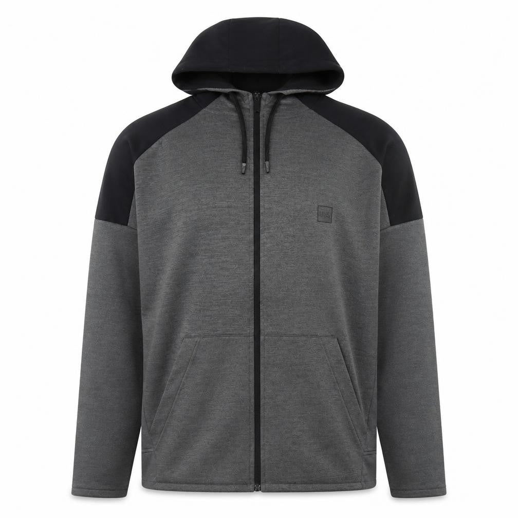 Mens UK Size M U.S. Athletic Grey Full Zip Hoodie