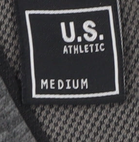 Mens UK Size M U.S. Athletic Grey Full Zip Hoodie