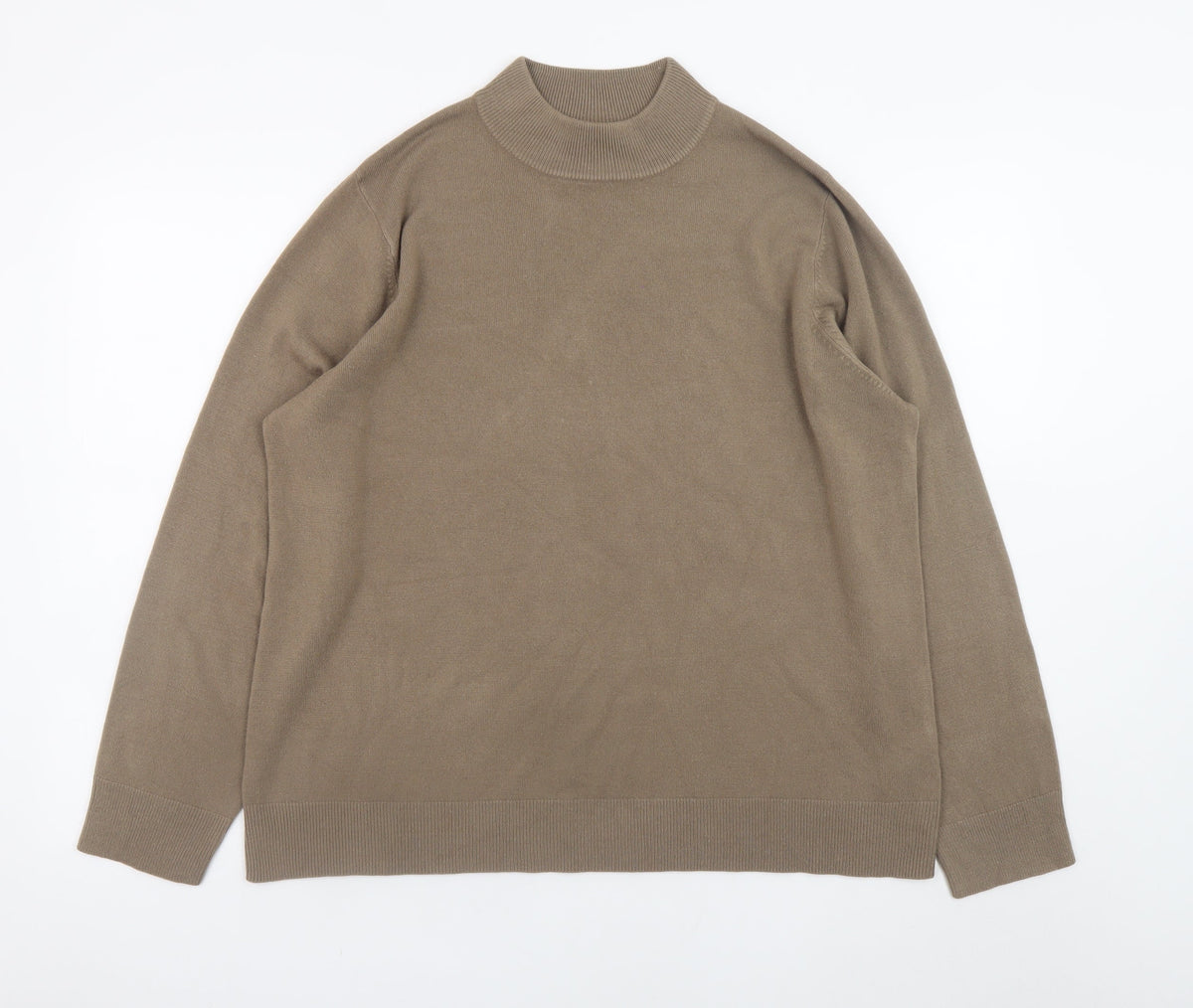 Mens UK Size L BHS Beige Pullover Jumper