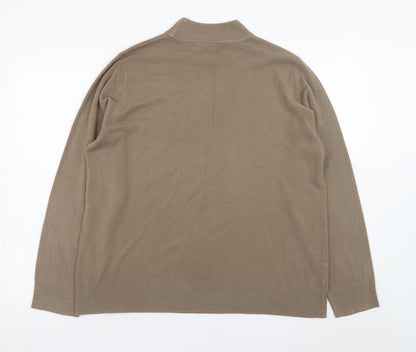 Mens UK Size L BHS Beige Pullover Jumper