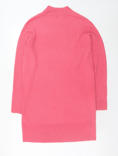 Marks and Spencer Women Pink S Ribbed Knit Jumper Dress