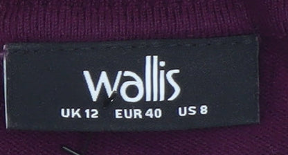 Womens UK Size 12 Wallis Purple Pullover Jumper