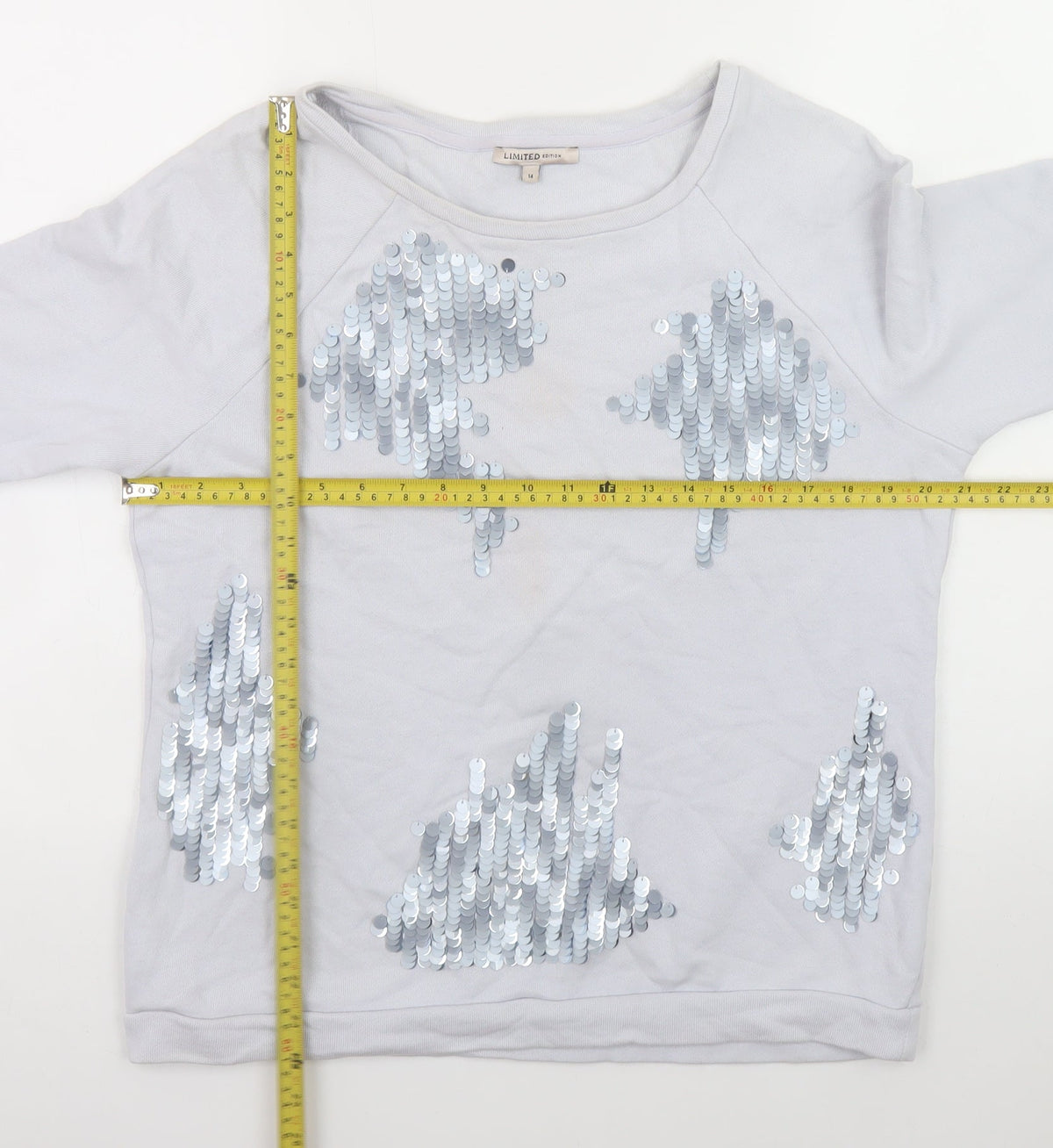 Unisex Adults UK Size L Marks and Spencer White Pullover Sweatshirt
