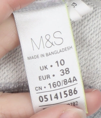 Womens UK Size 10 Marks and Spencer Grey Pullover Sweatshirt