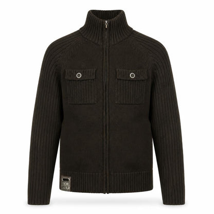 Mens UK Size L Legend & Soul Brown Full Zip Jumper