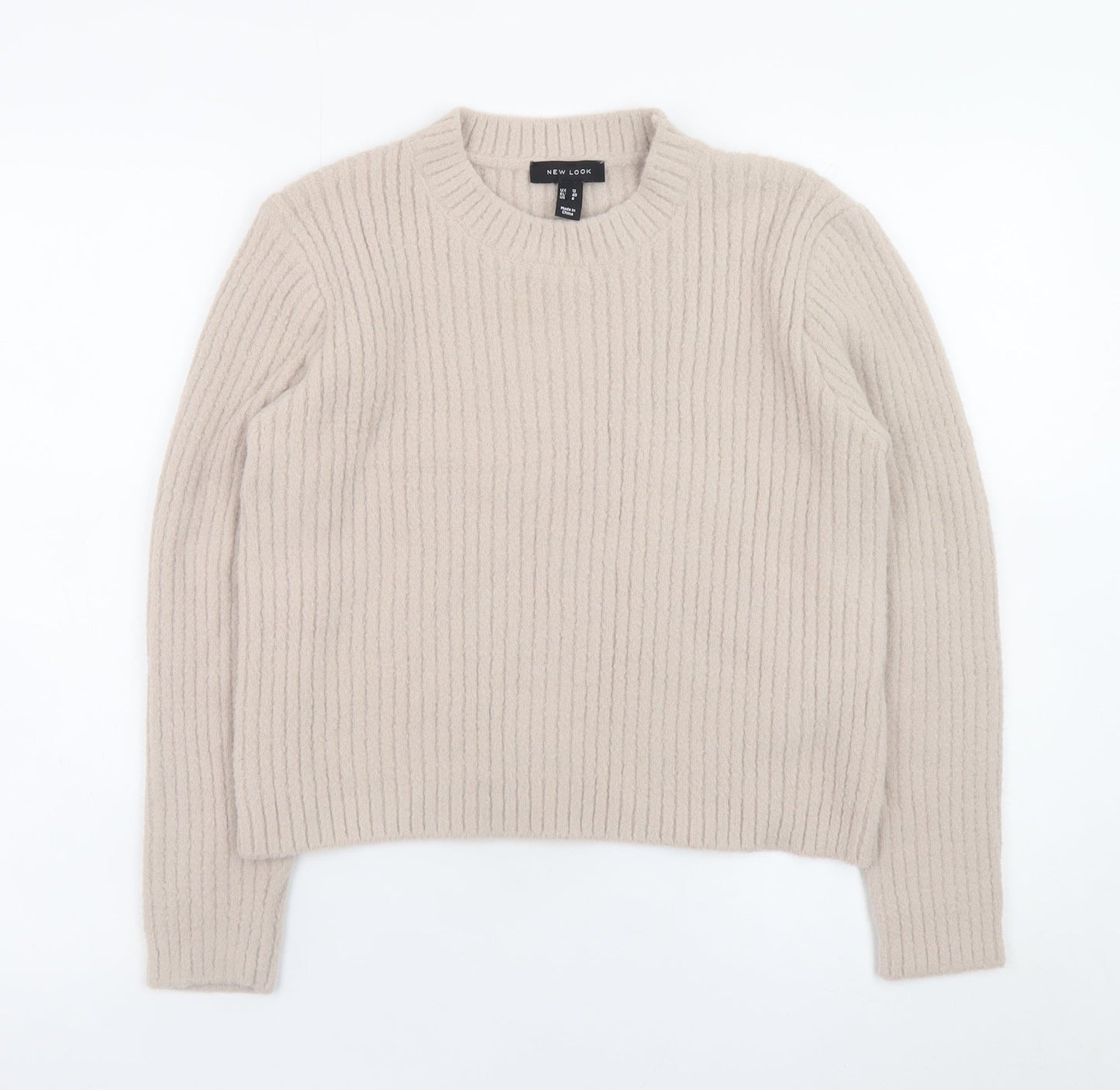 Womens UK Size 12 New Look Beige Pullover Jumper