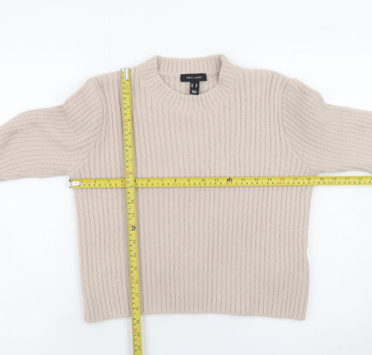 Womens UK Size 12 New Look Beige Pullover Jumper
