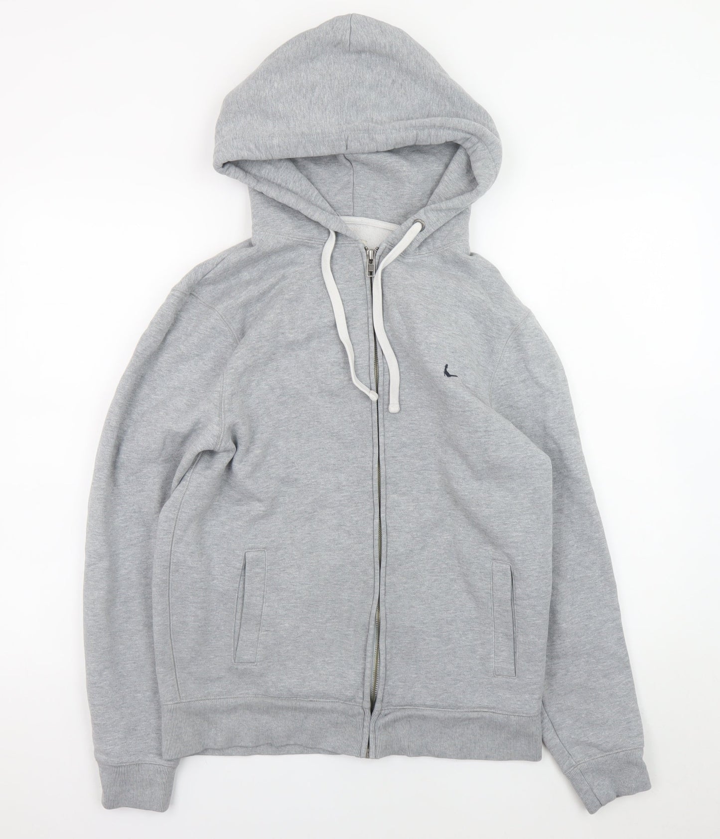 Mens UK Size M Jack Wills Grey Full Zip Hoodie