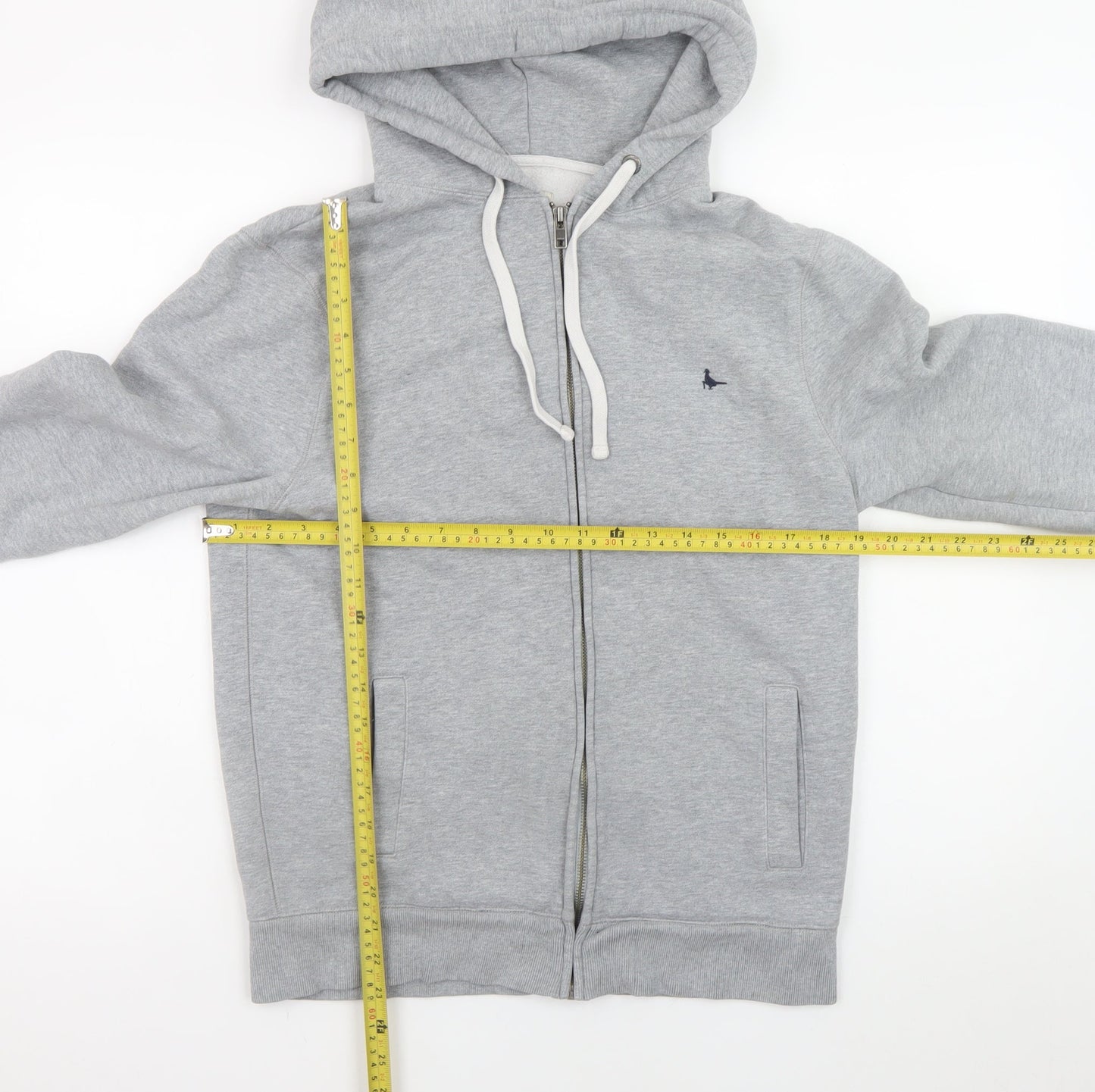 Mens UK Size M Jack Wills Grey Full Zip Hoodie