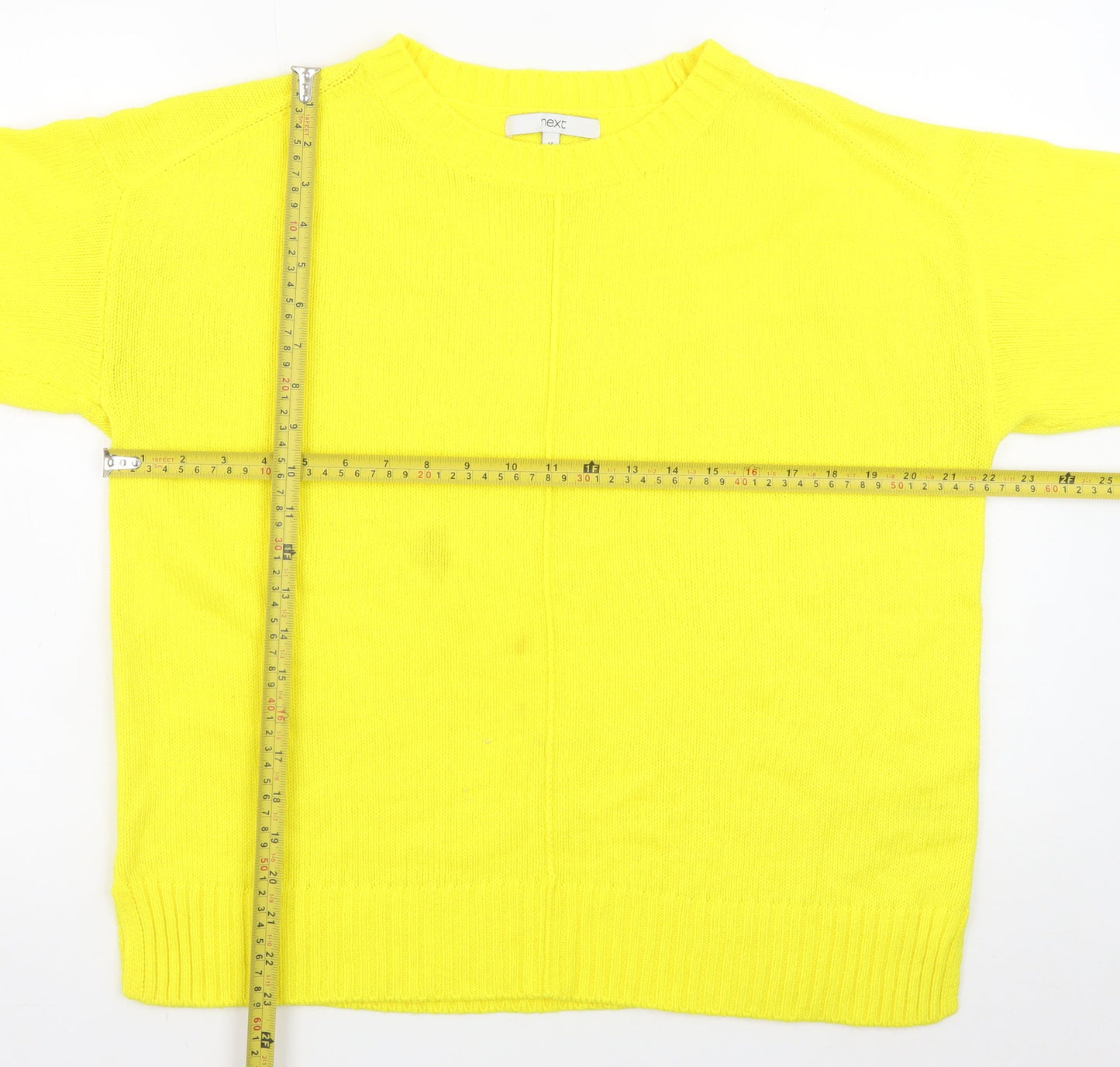 Womens UK Size 14 NEXT Yellow Pullover Jumper