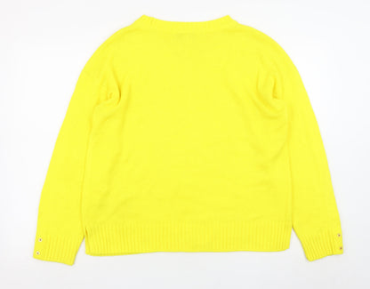 Womens UK Size 14 NEXT Yellow Pullover Jumper