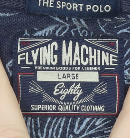 Mens UK Size L Flying Machine Cotton Polo Shirt