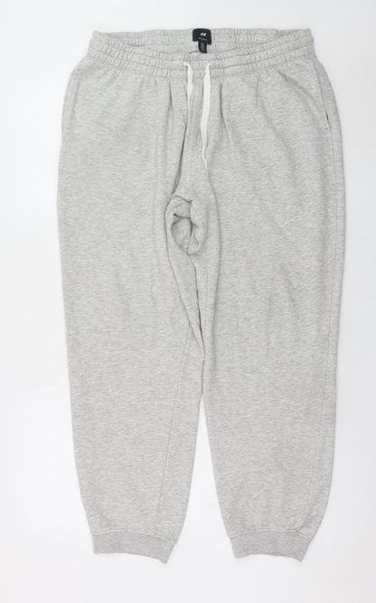 Mens UK Size XL H&M Regular Fit Sweatpants Grey Trousers