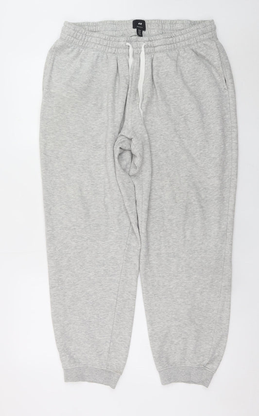 Mens UK Size XL H&M Regular Fit Sweatpants Grey Trousers