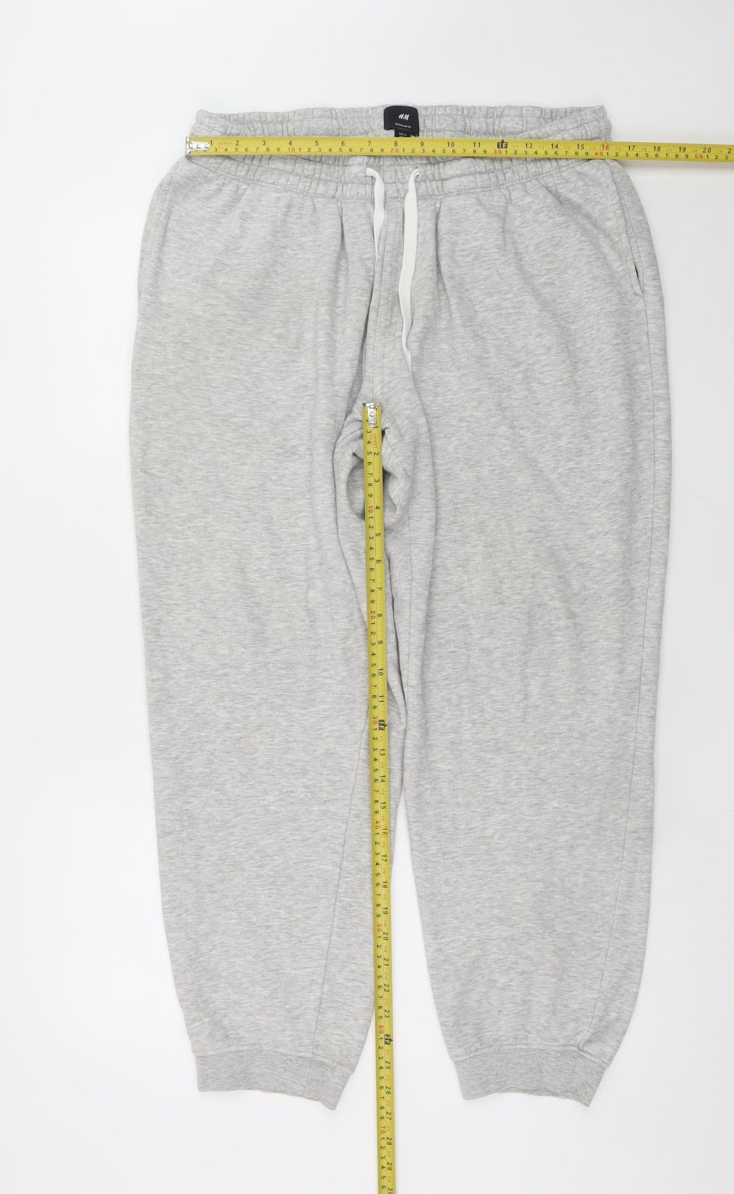Mens UK Size XL H&M Regular Fit Sweatpants Grey Trousers