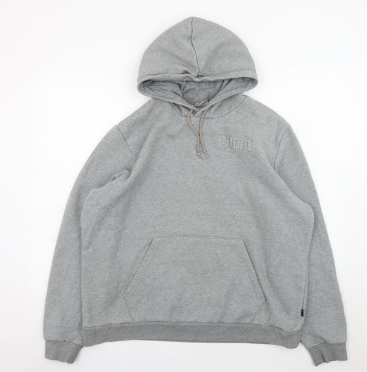 Mens UK Size XL PUMA Grey Pullover Hoodie