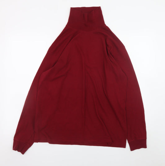 Mens UK Size M Marks and Spencer Red Pullover Jumper