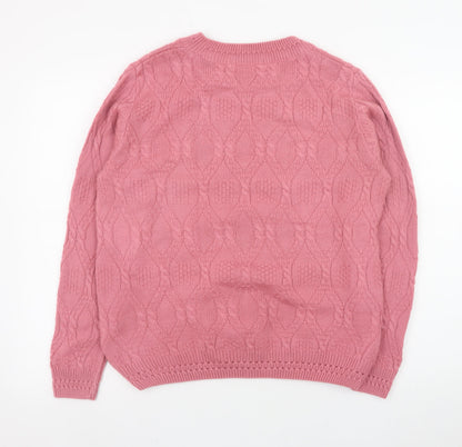 Womens UK Size 14 Beaumonde Pink Pullover Jumper