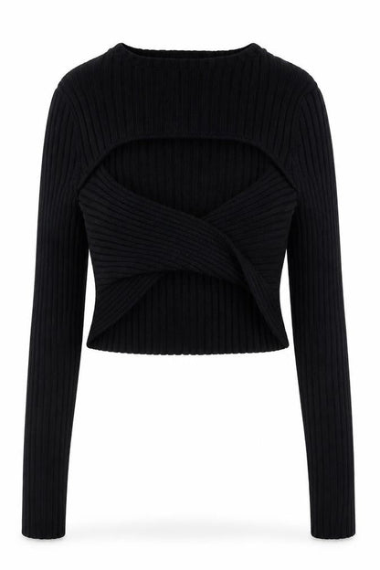 Signature 8 Women's Black Knit Shrug Jumper Size M
