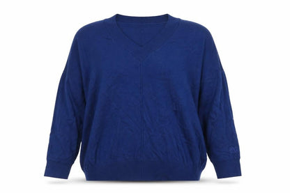 Next Women’s Blue V-Neck Relaxed Pullover Jumper Size L