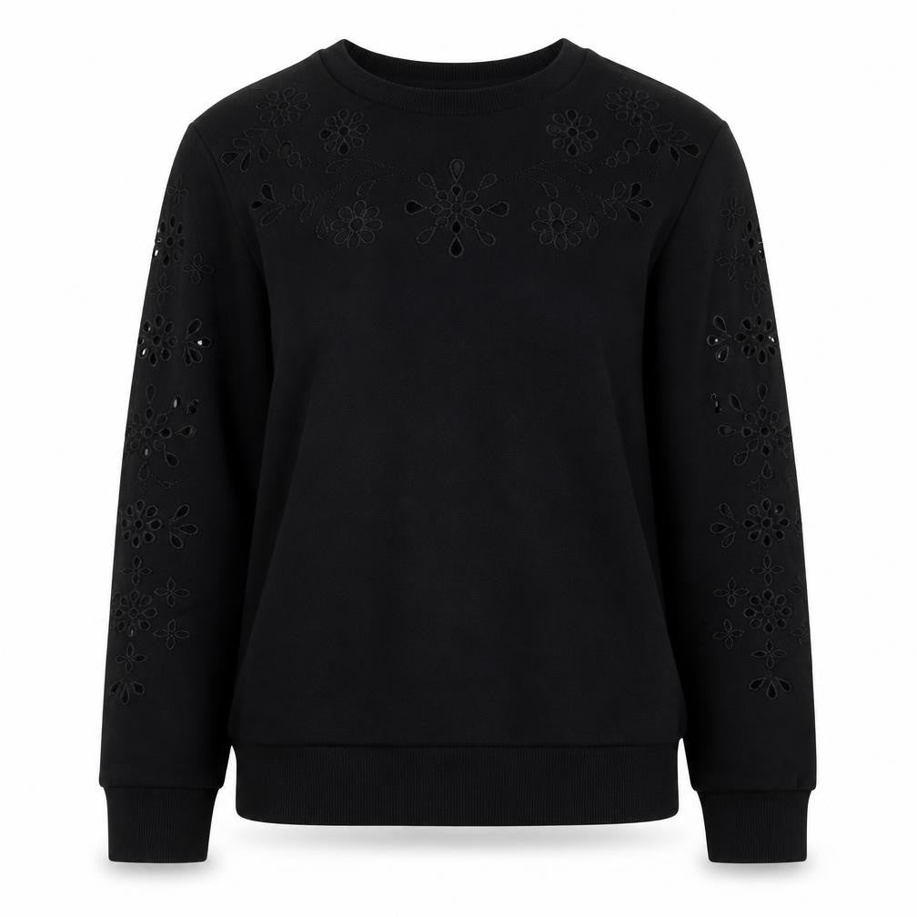 Womens UK Size S Warehouse Black Pullover Sweatshirt