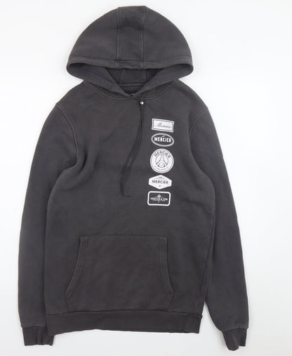 Mens UK Size S Mercier Black Pullover Hoodie