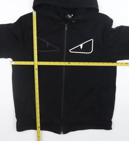 Mens UK Size XL Fendi Black Full Zip Hoodie