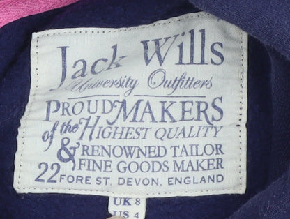 Womens UK Size 8 Jack Wills Blue Pullover Hoodie