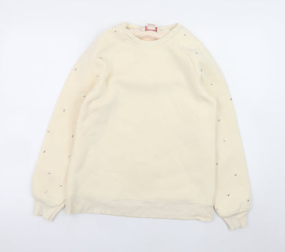 Womens UK Size 8 Mauvette Beige Pullover Sweatshirt