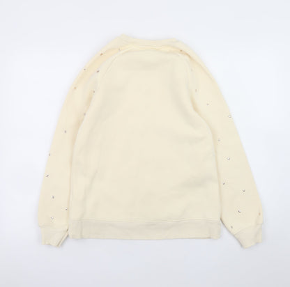Womens UK Size 8 Mauvette Beige Pullover Sweatshirt