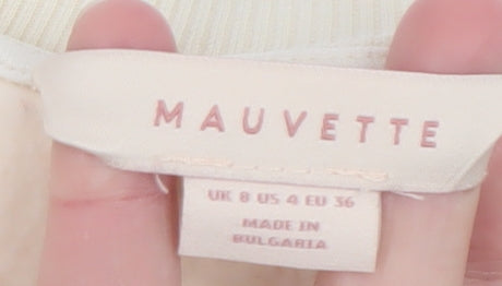 Womens UK Size 8 Mauvette Beige Pullover Sweatshirt