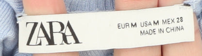 Womens UK Size 12 Zara Blue Pullover Jumper
