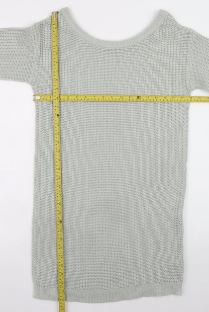 Missguided Women’s Grey Knit Jumper Dress UK 6 Long Sleeve