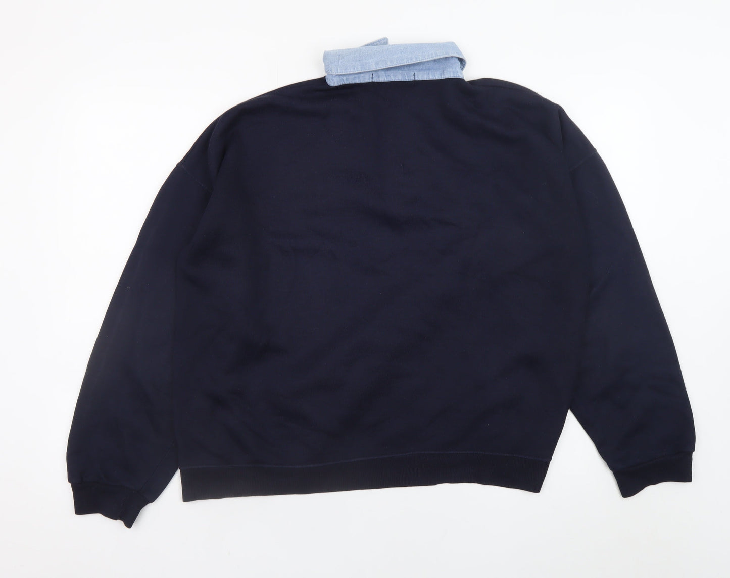 Womens UK Size L Amundsen Blue Henley Jumper