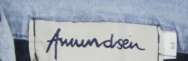 Womens UK Size L Amundsen Blue Henley Jumper