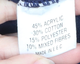 Womens UK Size L Amundsen Blue Henley Jumper