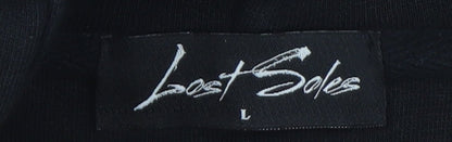 Mens UK Size L Lost Soles Black Pullover Hoodie