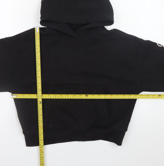 Womens UK Size XS Calvin Klein Jeans Black Pullover Hoodie