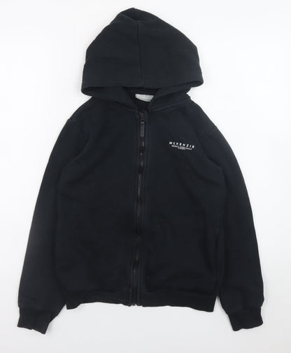 McKenzie Boys Black Full Zip Hoodie 12-13 Years Fleece Sweatshirt