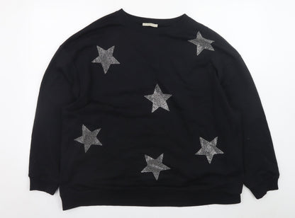 Womens UK Size 8 Zara Black Pullover Sweatshirt